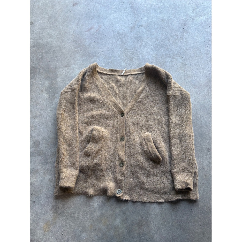 Women's Free People Fuzzy V Neck Sweater Size M